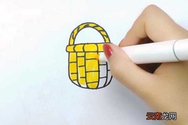 篮子简笔画