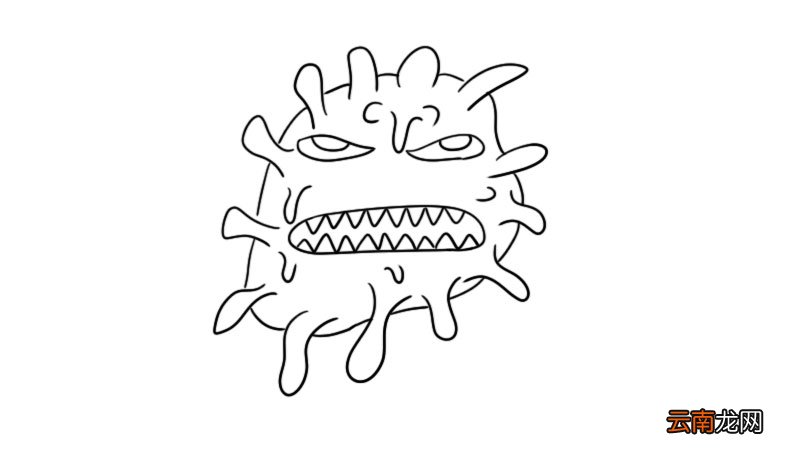 冠状病毒简笔画画法 冠状病毒简笔画