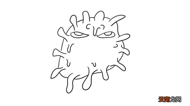 冠状病毒简笔画画法 冠状病毒简笔画