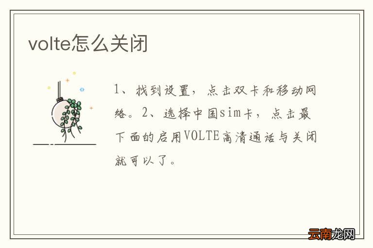 volte怎么关闭
