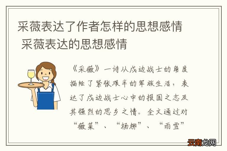 采薇表达了作者怎样的思想感情 采薇表达的思想感情