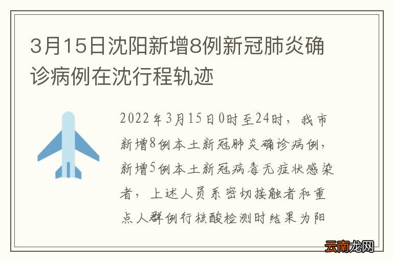 3月15日沈阳新增8例新冠肺炎确诊病例在沈行程轨迹