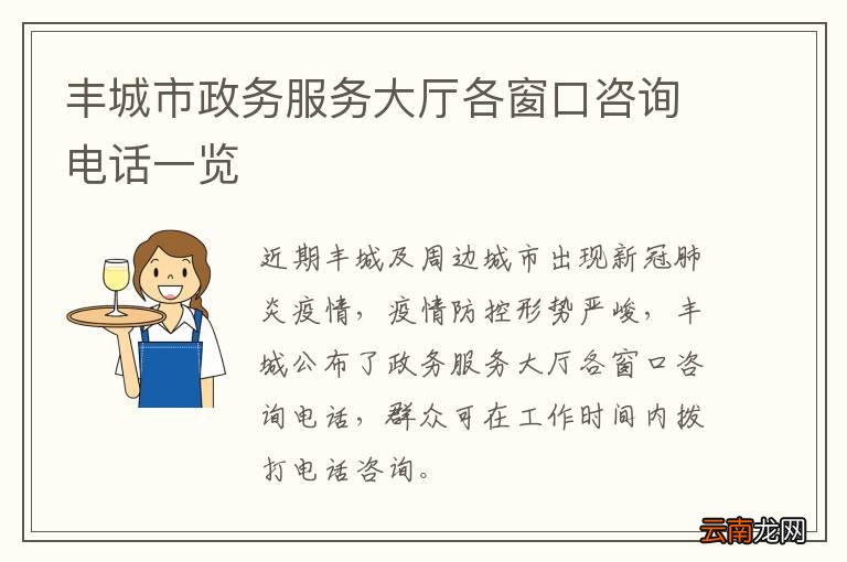 丰城市政务服务大厅各窗口咨询电话一览