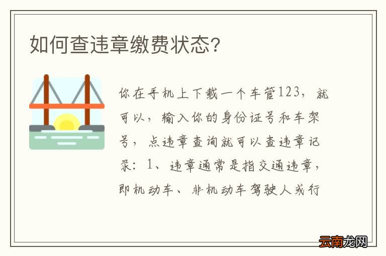 如何查违章缴费状态?