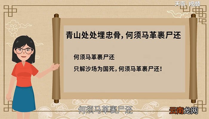 青山处处理忠骨,何须马革裹尸还的意思 青山处处理忠骨,何须马革裹尸还的翻译