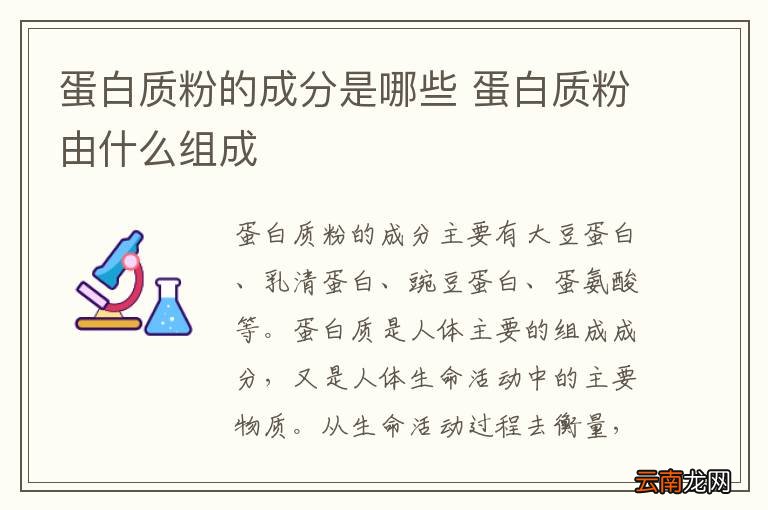 蛋白质粉的成分是哪些 蛋白质粉由什么组成