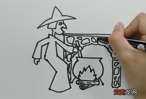 万圣节巫师简笔画万圣节巫师怎么画