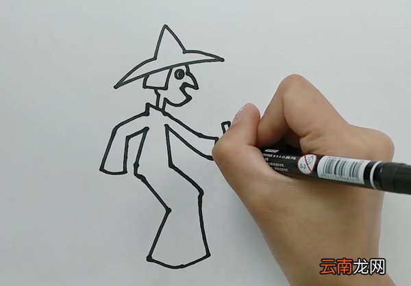 万圣节巫师简笔画万圣节巫师怎么画