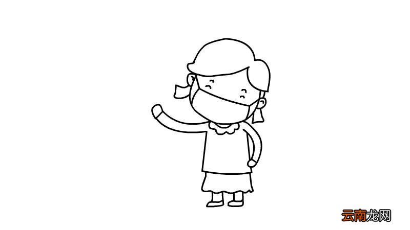 怎么画戴口罩的人简笔画
