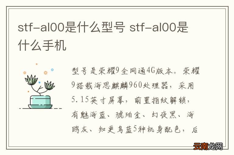 stf-al00是什么型号 stf-al00是什么手机