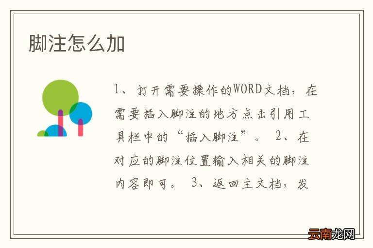 脚注怎么加