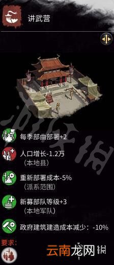 全面战争三国全建筑效果介绍 全面战争三国全建筑作用一览 讲武营