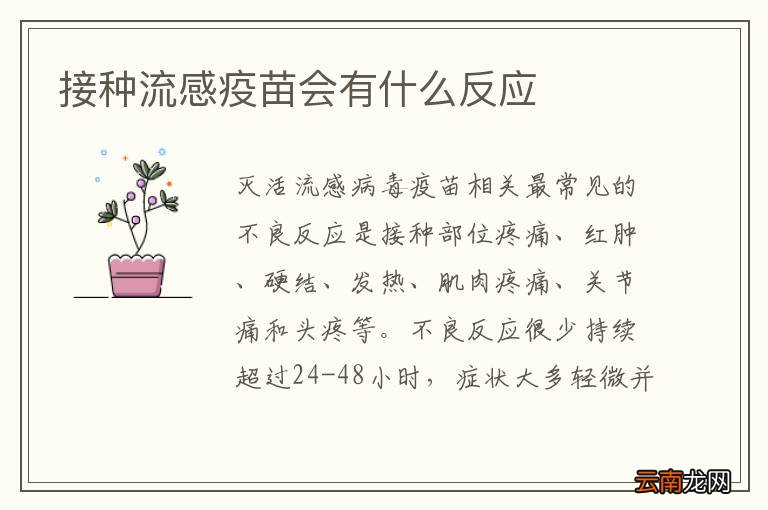 接种流感疫苗会有什么反应
