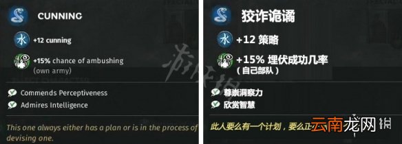 全面战争三国埋伏相关特性介绍 全战三国埋伏特性效果一览