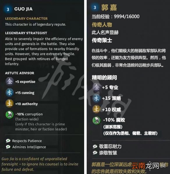 全面战争三国全属性武将特性介绍 全属性先天自带特性说明 金属性武将先天自带特性说明