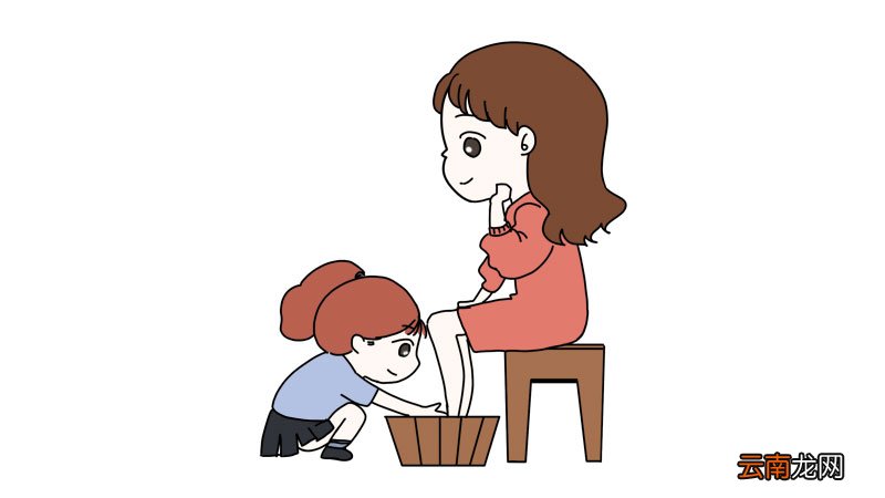 给妈妈洗脚简笔画教程给妈妈洗脚简笔画怎么画
