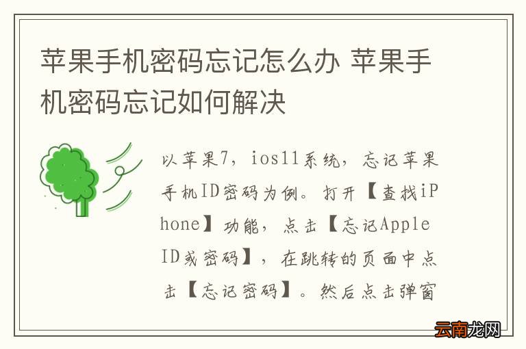 苹果手机密码忘记怎么办 苹果手机密码忘记如何解决