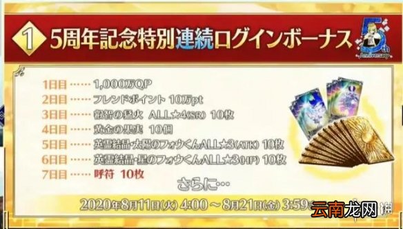 FGO五周年直播内容汇总 FGO日服5周年生放送福利一览