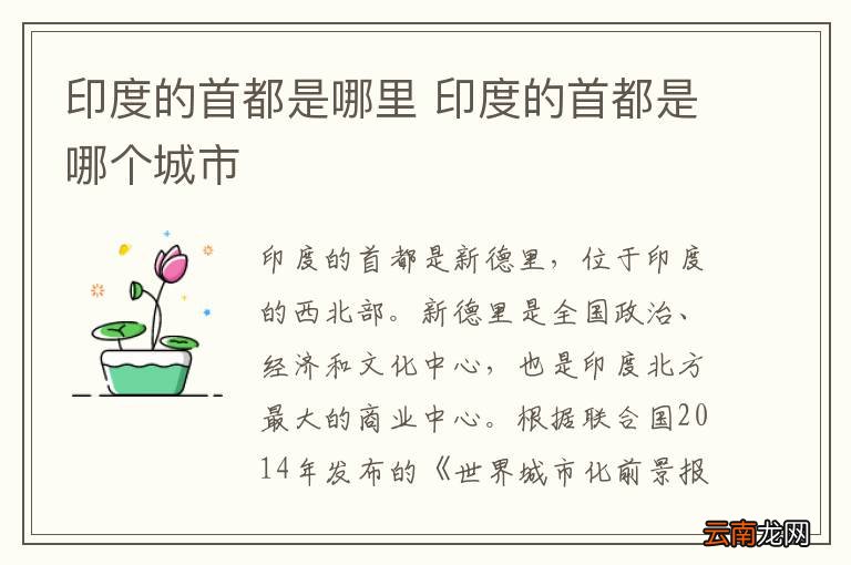 印度的首都是哪里 印度的首都是哪个城市