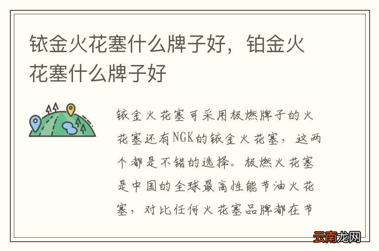 铱金火花塞什么牌子好，铂金火花塞什么牌子好