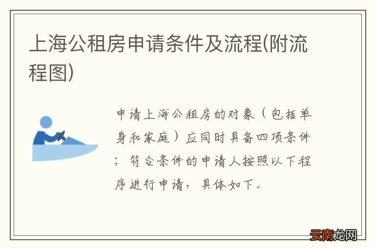 附流程图 上海公租房申请条件及流程