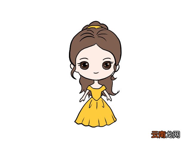 贝儿公主简笔画