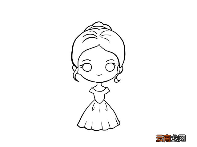 贝儿公主简笔画