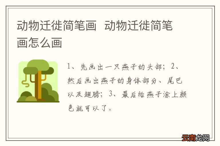动物迁徙简笔画动物迁徙简笔画怎么画