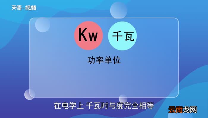 kw是什么单位 kw是什么意思
