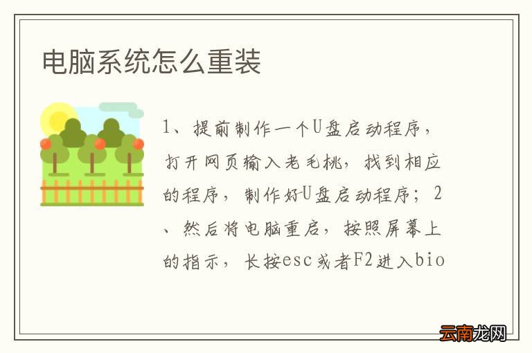 电脑系统怎么重装