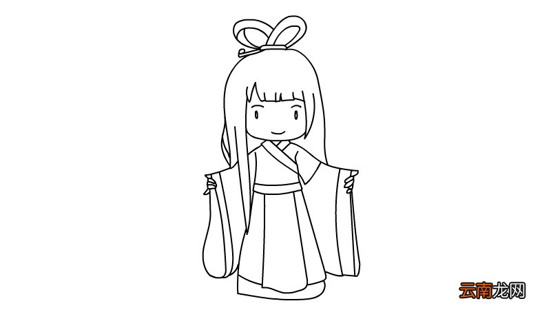 古风简笔画人物女怎么画