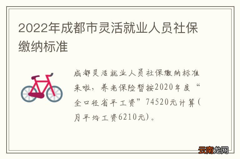 2022年成都市灵活就业人员社保缴纳标准