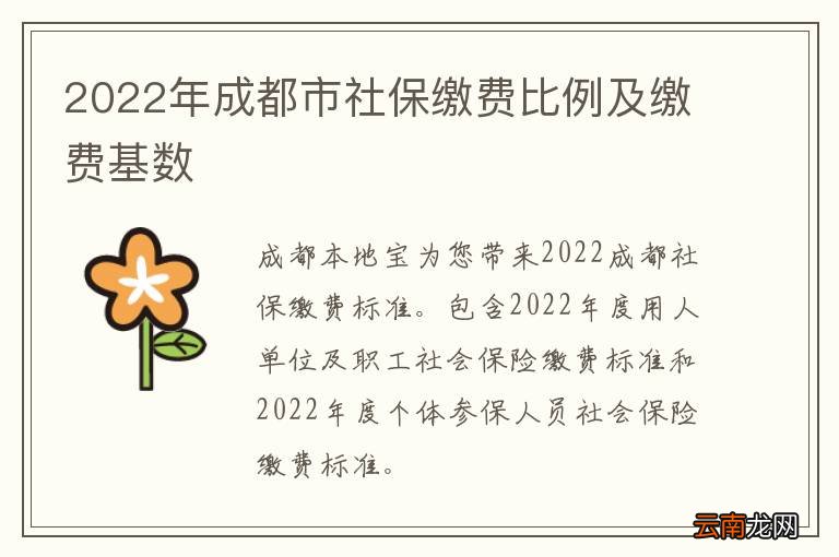 2022年成都市社保缴费比例及缴费基数