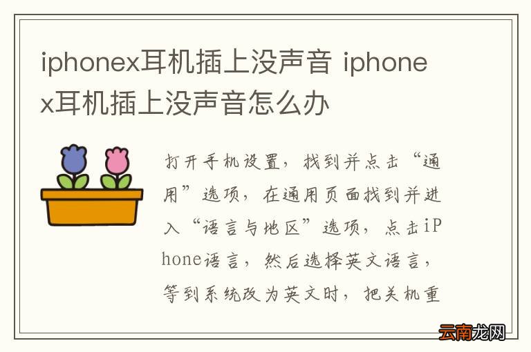 iphonex耳机插上没声音 iphonex耳机插上没声音怎么办