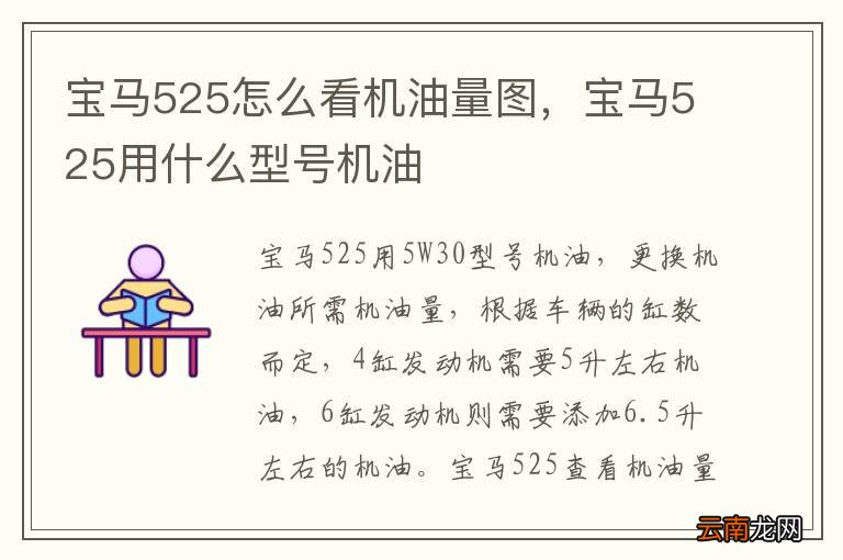 宝马525怎么看机油量图，宝马525用什么型号机油