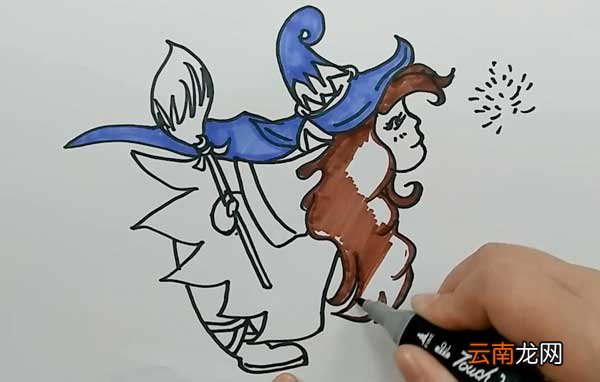 漂亮女巫简笔画 可爱女巫简笔画