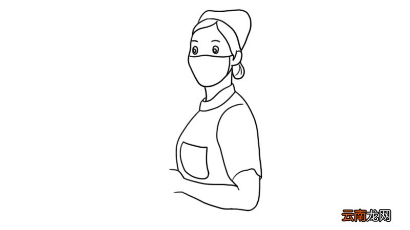 戴口罩的白衣天使简笔画步骤戴口罩的白衣天使简笔画教程