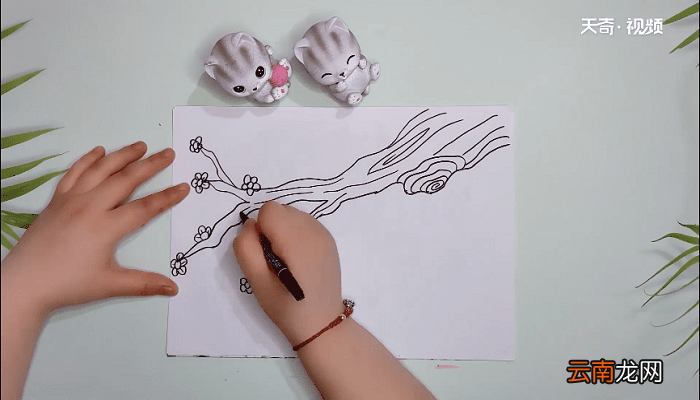 古诗《梅花》简笔画 古诗《梅花》画报