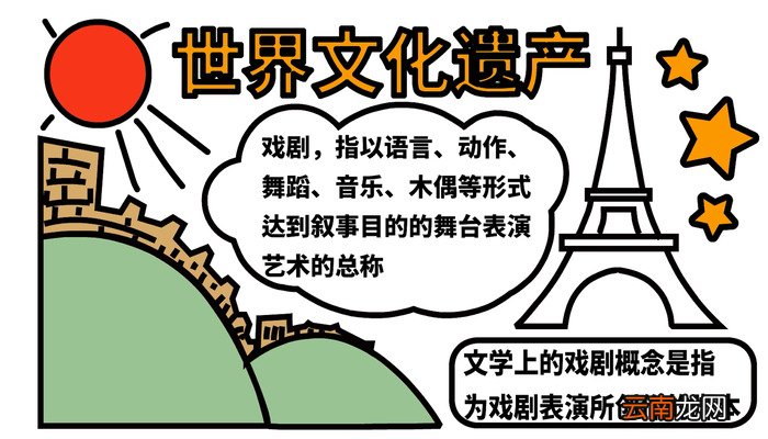世界文化遗产手抄报 世界文化遗产手抄报怎么画