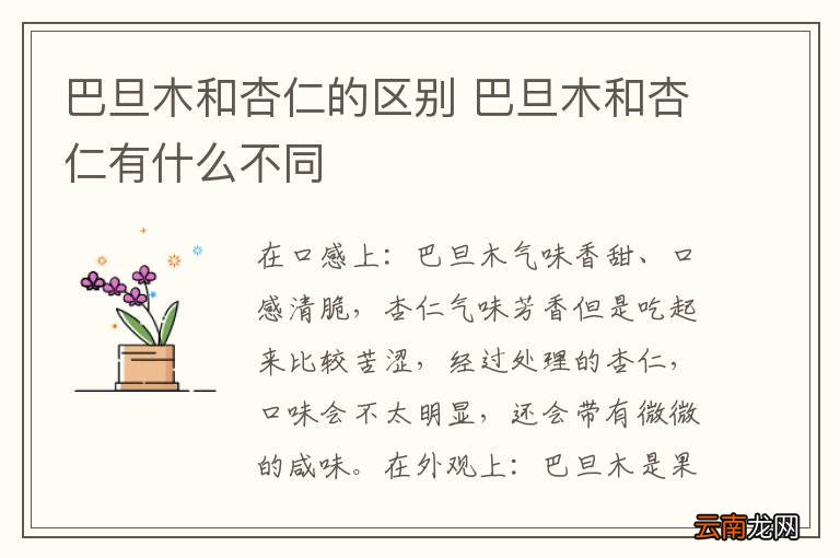 巴旦木和杏仁的区别 巴旦木和杏仁有什么不同