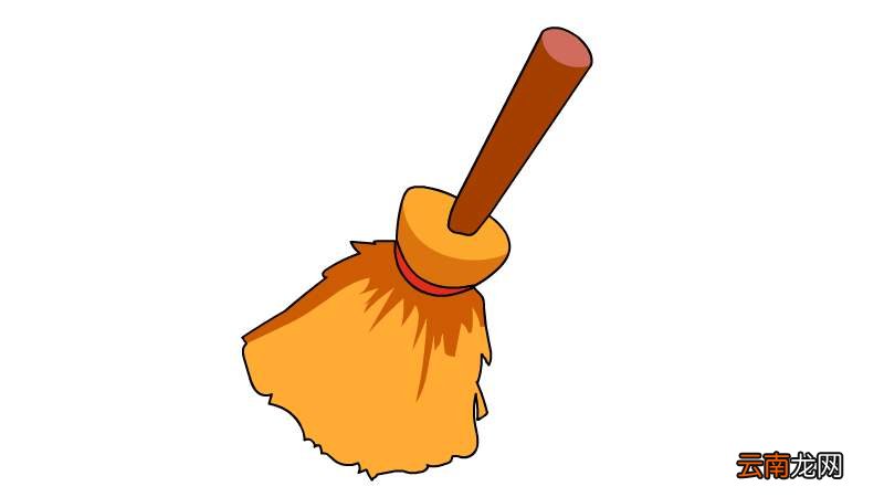 女巫扫把简笔画