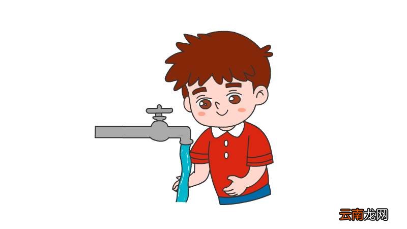 预防肺炎 洗手简笔画