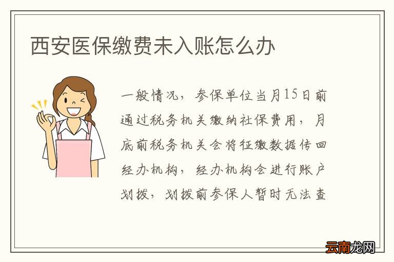 西安医保缴费未入账怎么办