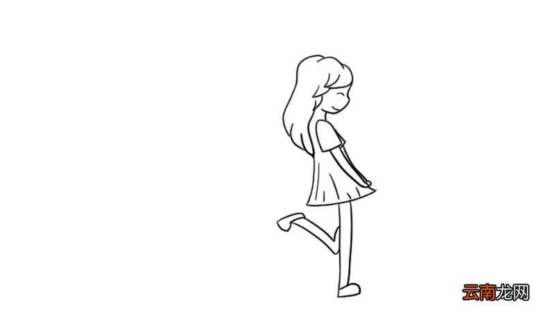 拿气球的小女孩简笔画拿气球的小女孩怎么画