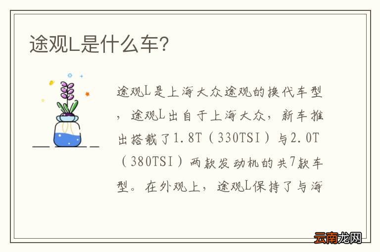 途观L是什么车？