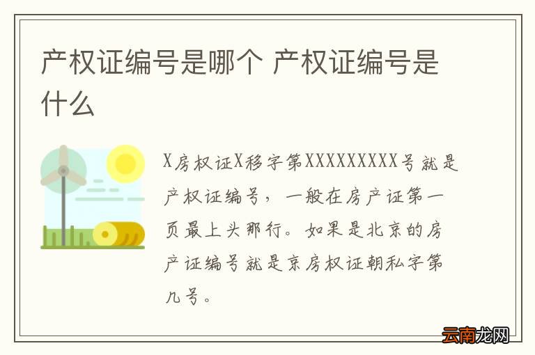 产权证编号是哪个 产权证编号是什么