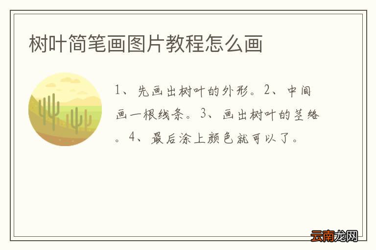 树叶简笔画图片教程怎么画