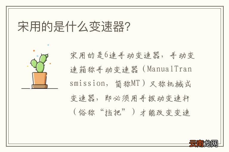 宋用的是什么变速器？