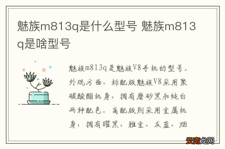 魅族m813q是什么型号 魅族m813q是啥型号