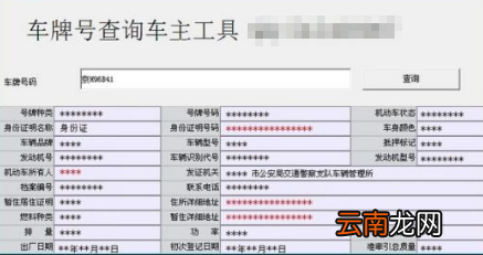 输入车牌号能查到车主吗